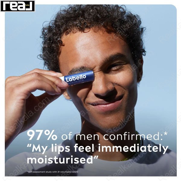 تبلیغ رضایت مردانه از رطوبت‌رسانی فوری بالم لب Labello