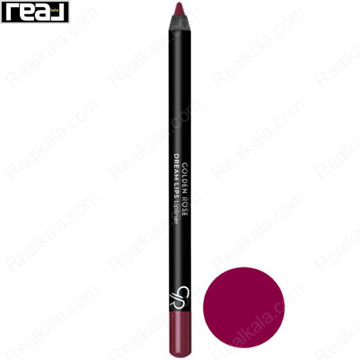مداد لب گلدن رز سری Dream Lips شماره 524 با بدنه مشکی و مغزی زرشکی شرابی تیره