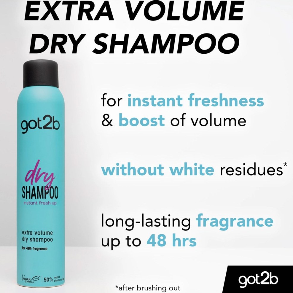 اسپری شامپو خشک گات تو بی مدل اکسترا ولوم Schwarzkopf Got2b Extra Volume Dry Shampoo