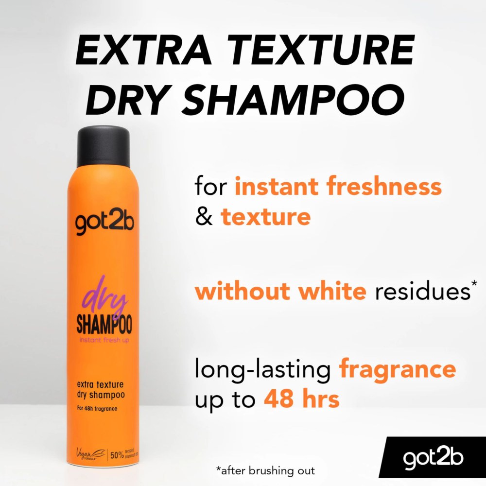 اسپری شامپو خشک گات تو بی مدل اکسترا تکسچر Schwarzkopf Got2b Extra Texture Dry Shampoo