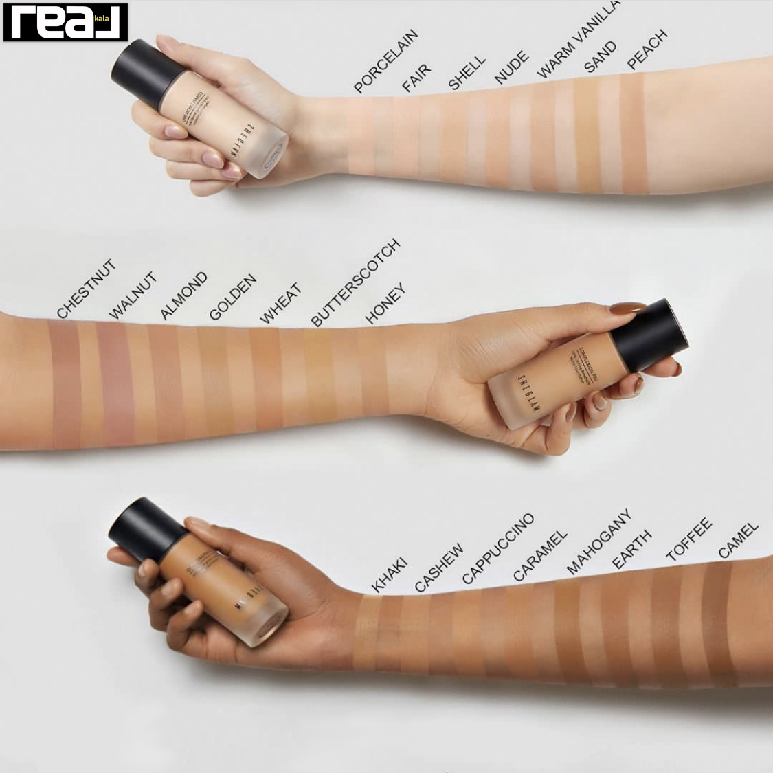 کرم پودر بادوام و مات شیگلم رنگ Nude مناسب پوست چرب و مختلط Sheglam Complexion Pro Matte Foundation