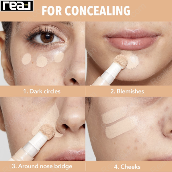 کانسیلر مایع شیگلم رنگ Chantilly مدل پد دار Sheglam Concealer Complexion Boost