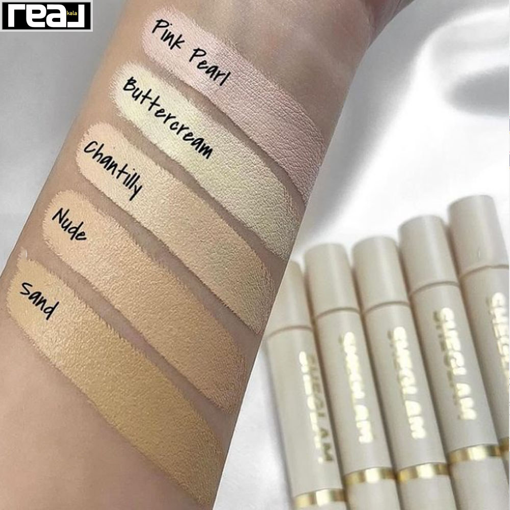 کانسیلر مایع شیگلم رنگ Pink Peral مدل پد دار Sheglam Concealer Complexion Boost