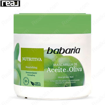 ماسک مو مغذی و تقویت کننده باباریا حاوی روغن زیتون Babaria Nutritive Mascarilla De Aceite de Oliva 400ml