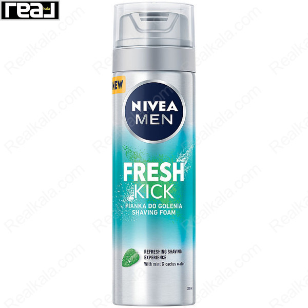 فوم اصلاح مردانه نیوا Fresh Kick با رایحه نعناع و حس تازگی