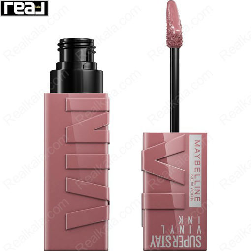 رژ لب مایع براق میبلین سوپر استی ۱۶ ساعته شماره ۱۱۰ Maybelline Superstay Vinyl Ink Awestruck