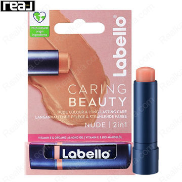 بسته‌بندی کامل بالم لب Labello مدل Caring Beauty Nude 2in1
