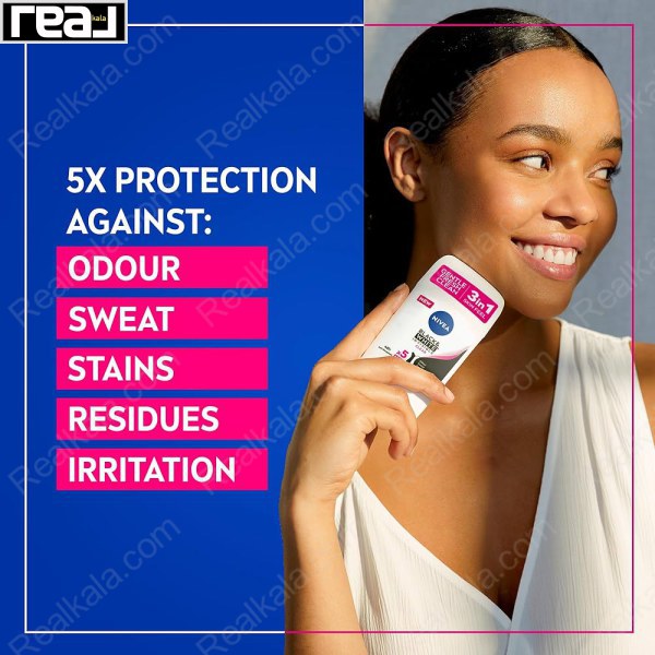 استیک ضدتعریق نیوآ Clean Protect با محافظت 5X | ضدبو، کاهش تعریق، ضدلک و ضدحساسیت (48 ساعته)