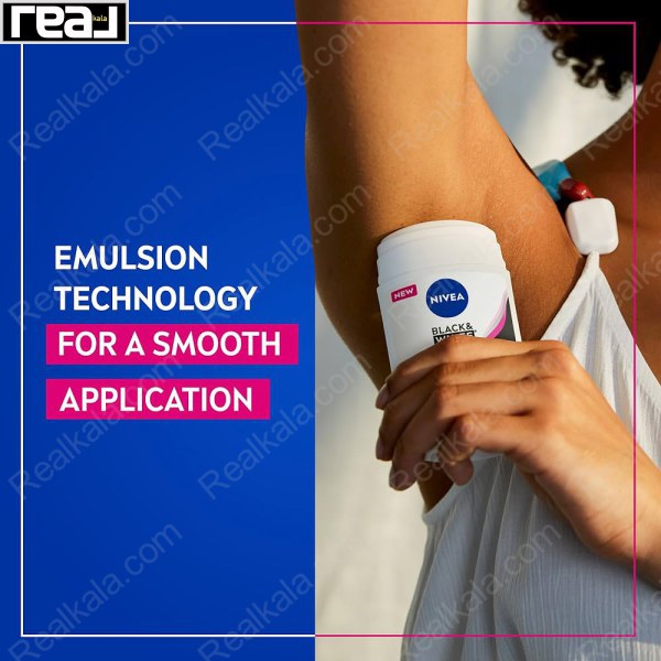 استیک ضدتعریق نیوآ Black & White با فناوری Emulsion | استفاده روان و محافظت 48 ساعته در برابر تعریق و بوی بدن