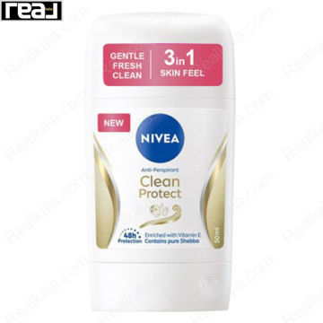 استیک ضد تعریق نیوا Clean Protect 50ml با محافظت 48 ساعته و ویتامین E