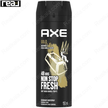اسپری بدن آکس مدل گلد نان استاپ فرش AXE Gold 48H Non Stop Fresh Body Spray