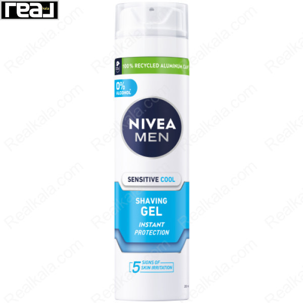 ژل اصلاح مردانه نیوا Sensitive Cool Instant Protection با محافظت پوست حساس و تکنولوژی Ultra Glide