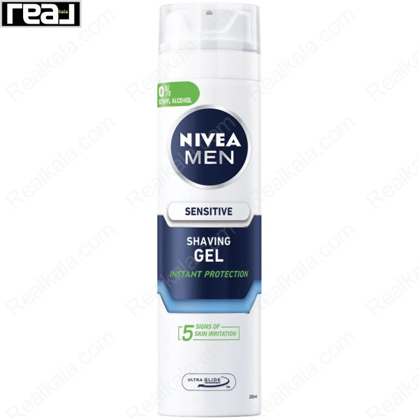 ژل اصلاح مردانه نیوا Sensitive Instant Protection با محافظت ۵ در ۱ و فرمول آرامش‌بخش