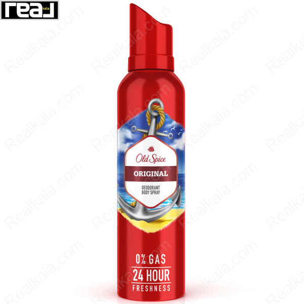اسپری دئودورانت بدن Old Spice Original مدل No Gas با ماندگاری 24 ساعته و رایحه کلاسیک مردانه