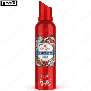 اسپری دئودورانت بدن Old Spice Wolfthorn مدل No Gas با ماندگاری 24 ساعته و رایحه میوه‌ای مردانه