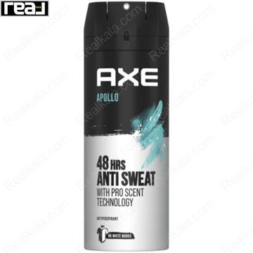 اسپری بدن ضد تعریق آکس مدل آپولو آنتی سوئیت AXE Apollo 48 HRS Anti Sweat Body Spray