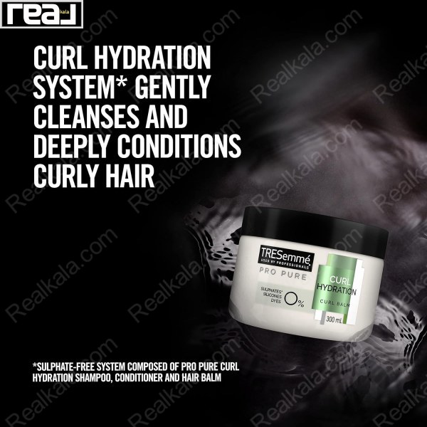 ماسک مو بدون سولفات ترزمه مخصوص موهای فر TRESemmé Pro Pure Curl Hydration Hair Balm Sulphate Free 300ml