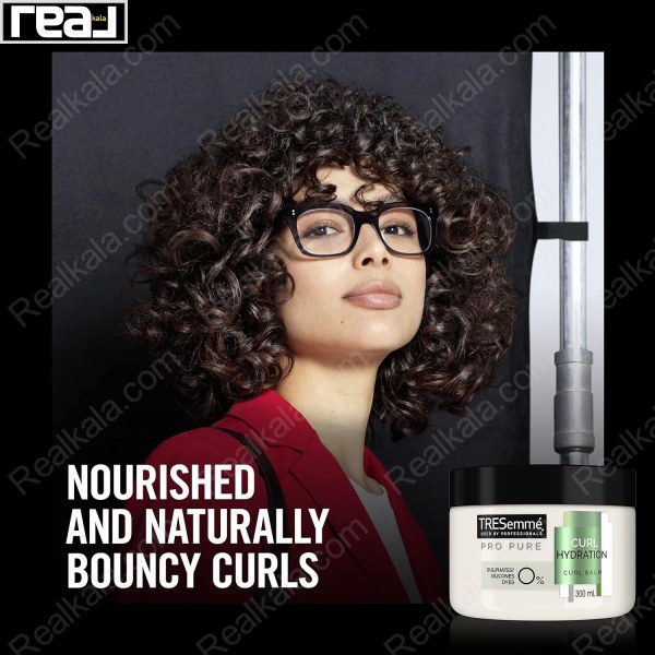 ماسک مو بدون سولفات ترزمه مخصوص موهای فر TRESemmé Pro Pure Curl Hydration Hair Balm Sulphate Free 300ml