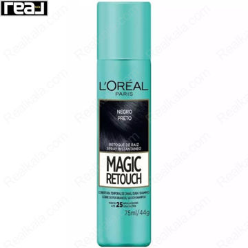 اسپری رنگ (کانسیلر) ریشه مو لورال مدل مجیک ریتاچ رنگ مشکی Loreal Magic Retouch Spray Noir 75ml