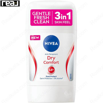 استیک ضد تعریق نیوا Dry Comfort 50ml با محافظت 48 ساعته، بدون الکل و حس تازگی
