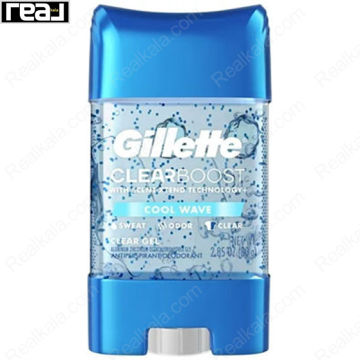 ژل ضدتعریق مردانه ژیلت Clear Boost مدل Cool Wave با فرمول شفاف و محافظت ۷۲ ساعته