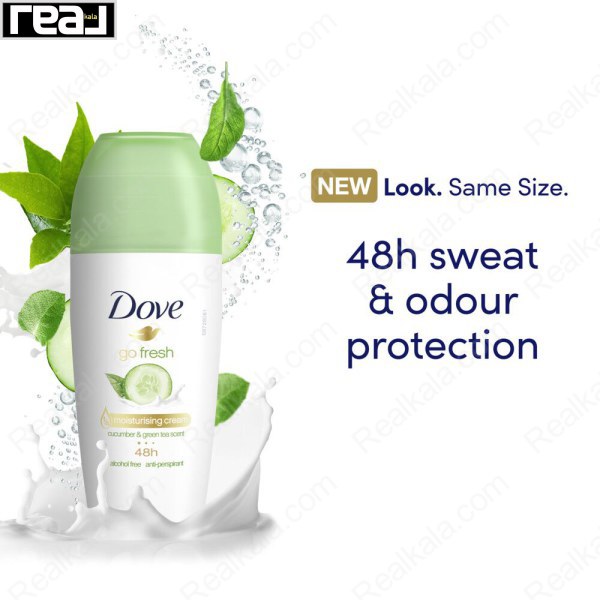 مام رول ضد تعریق داو خیار و چای سبز Dove Cucumber Roll On 50ml