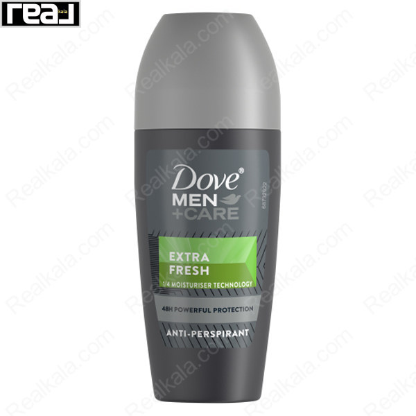 رول ضد تعریق مردانه داو Men+Care Extra Fresh با فناوری ¼ کرم مرطوب‌کننده و محافظت 48 ساعته