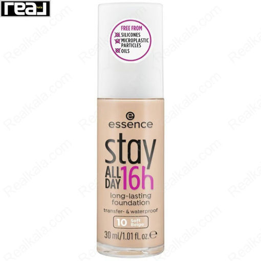 کرم پودر 16 ساعته اسنس شماره 10 Essence Stay All Day 16h Long Lasting Foundation Soft Beige