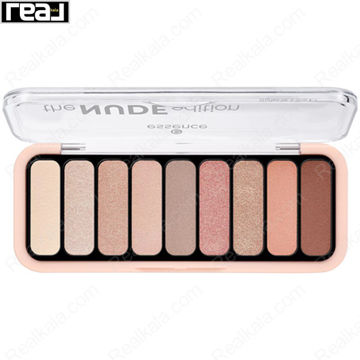 نمای داخل پالت سایه Essence The Nude Edition شامل ۹ رنگ مات و براق در تناژ نود، بژ و قهوه‌ای مناسب آرایش چشم روزانه