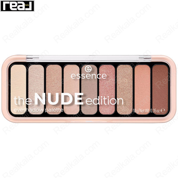 پالت سایه Essence مدل The Nude Edition با ۹ رنگ نود مات و شاین در طیف بژ، کرمی و قهوه‌ای با پیگمنت بالا مناسب آرایش طبیعی