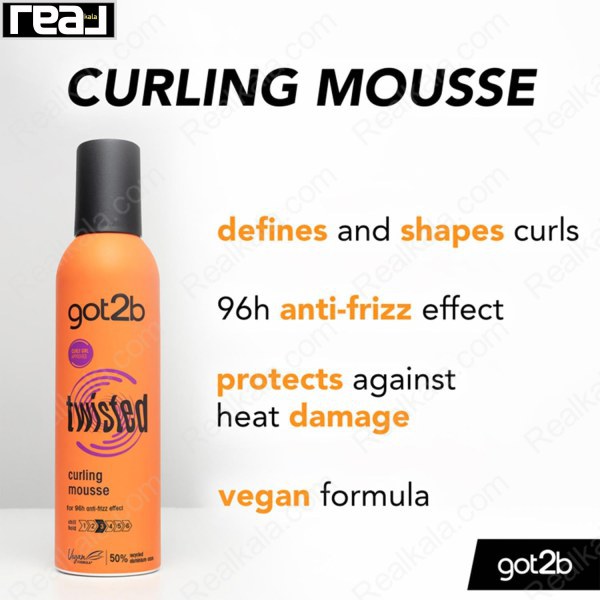 موس فر کننده مو گات تو بی Got2b Twisted Curling Mousse