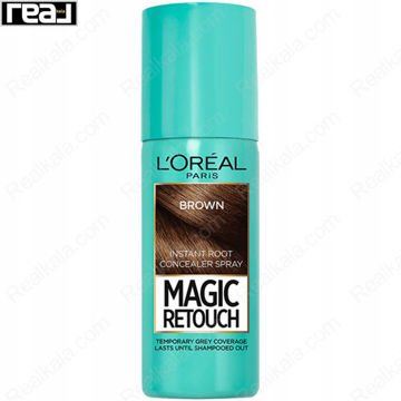 اسپری رنگ (کانسیلر) ریشه مو لورال مدل مجیک ریتاچ رنگ براون Loreal Magic Retouch Spray Brown 75ml