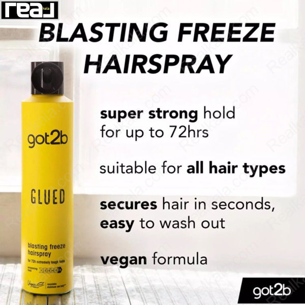 اسپری چسب مو گات تو بی شماره 6 Got2b Glued Blasting Freeze Hairspray