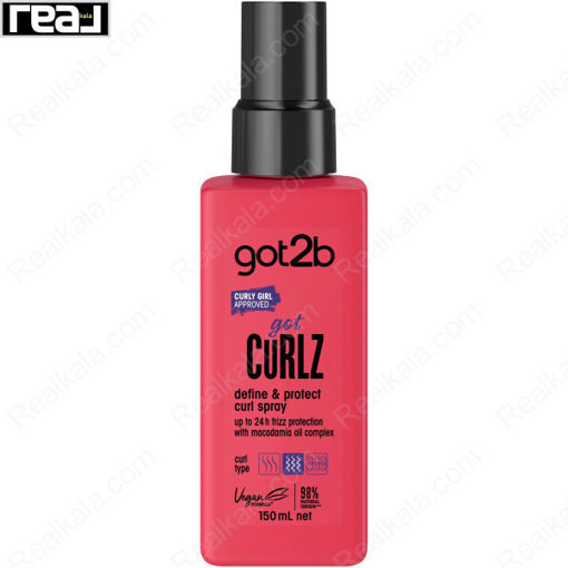 اسپری فر کننده و محافظت کننده مو گات تو بی Got2b Got Curlz Define & Protect Curl Spray 150ml