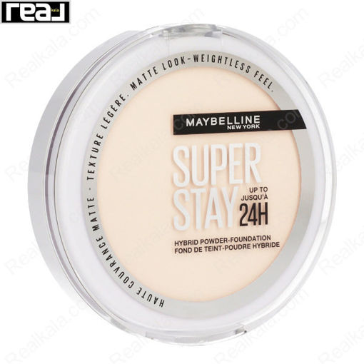 پنکک میبلین سوپر استی شماره ۰۳ با فرمول هیبریدی Maybelline Super Stay Up to 24HR Hybrid Powder-Foundation
