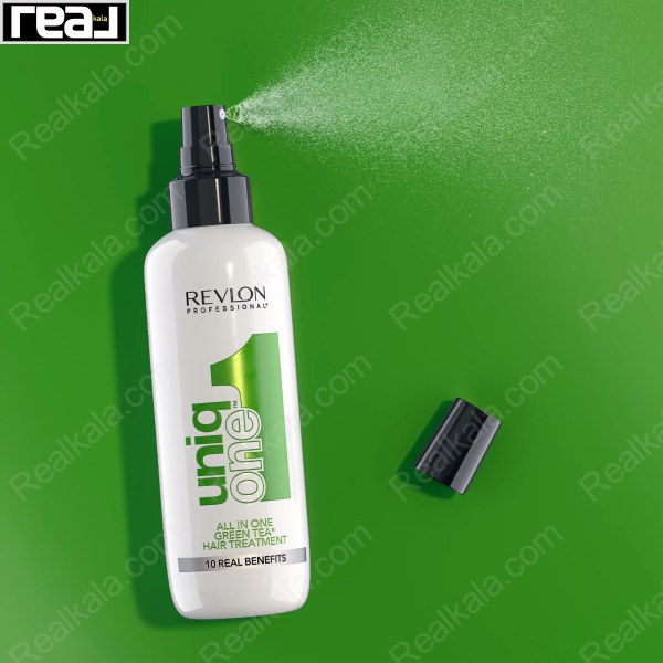 اسپری مو درمانی و ده کاره یونیک وان رولون رایحه چای سبز Revlon Uniq One All In One Green Tea Hair Treatment 150ml