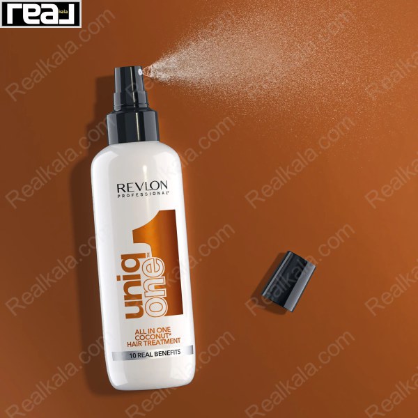 اسپری مو درمانی و ده کاره یونیک وان رولون رایحه نارگیل Revlon Uniq One All In One Coconut Hair Treatment 150ml