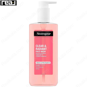 ژل شستشوی پوست لک دار نوتروژینا عصاره گریپ فروت Neutrogena Clear & Radiant Facial Wash