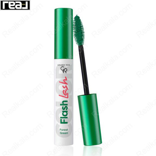 ریمل رنگی فلش لش گلدن رز سبز زیتونی شماره 02 Golden Rose Flash Lash Forest Green