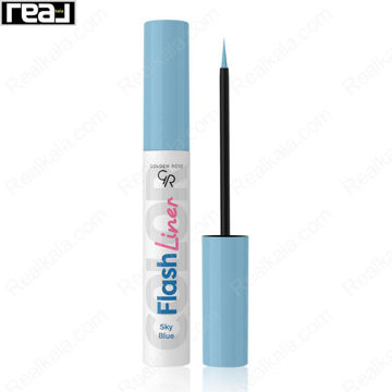 خط چشم رنگی فلش لاینر گلدن رز آبی آسمانی شماره 103 Golden Rose Flash Liner Sky Blue