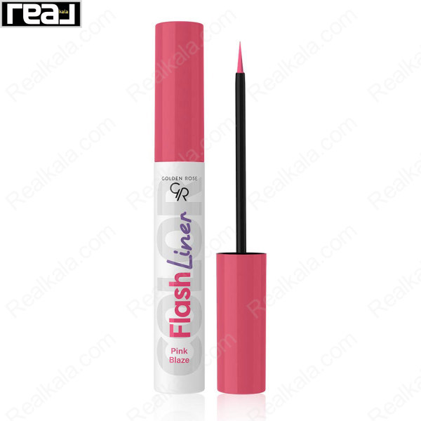 خط چشم رنگی فلش لاینر گلدن رز صورتی آتشی شماره 105 Golden Rose Flash Liner Pink Blaze