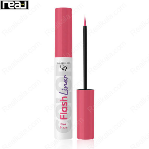 خط چشم رنگی فلش لاینر گلدن رز صورتی آتشی شماره 105 Golden Rose Flash Liner Pink Blaze