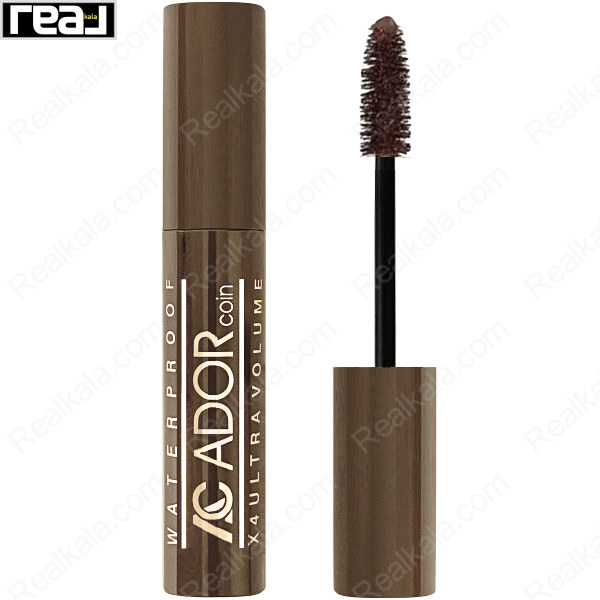 ریمل حجم دهنده X4 قهوه ای آدور کوین Ador Coin Waterproof X4 Color Mascara