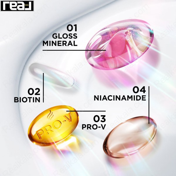 ترکیبات اصلی اسپری روغن مو پنتن Pro‑V Miracles 3 Seconds Gloss 150ml