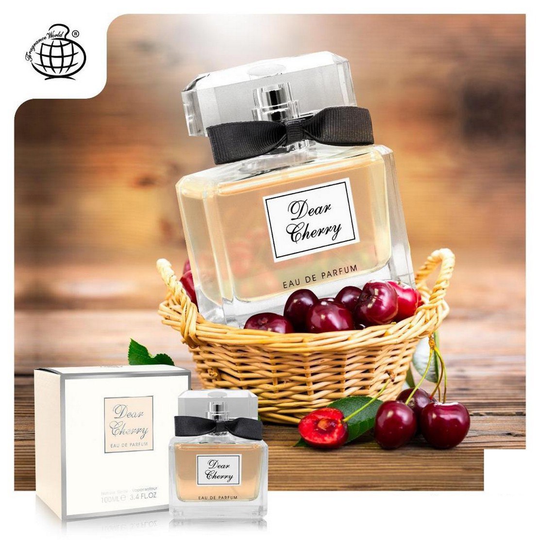 ادکلن زنانه فرگرانس ورد دیر چری Fragrance World Dear Cherry For Women