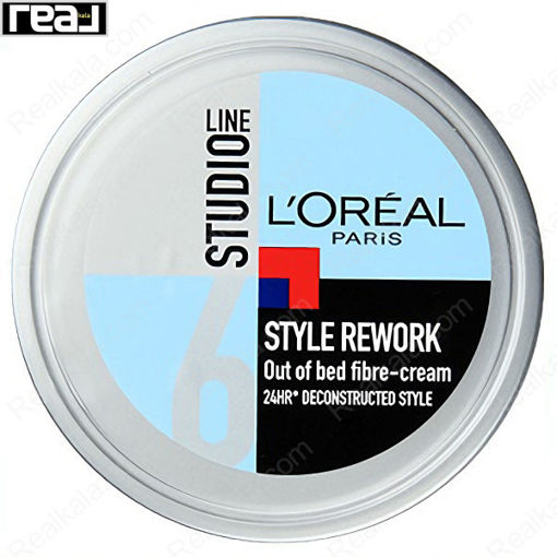 کرم ژل موی لورال شماره 6 Loreal Style Rework Out Of Bed Fibre Cream