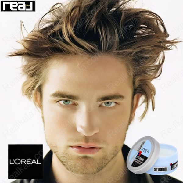 تصویر تبلیغاتی کرم حالت‌ دهنده مو لورال Studio Line با مدل مو حجیم