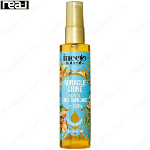 روغن مو آرگان اینکتو Inecto Miracle Shine Hair Oil Natural Argan Oil100ml