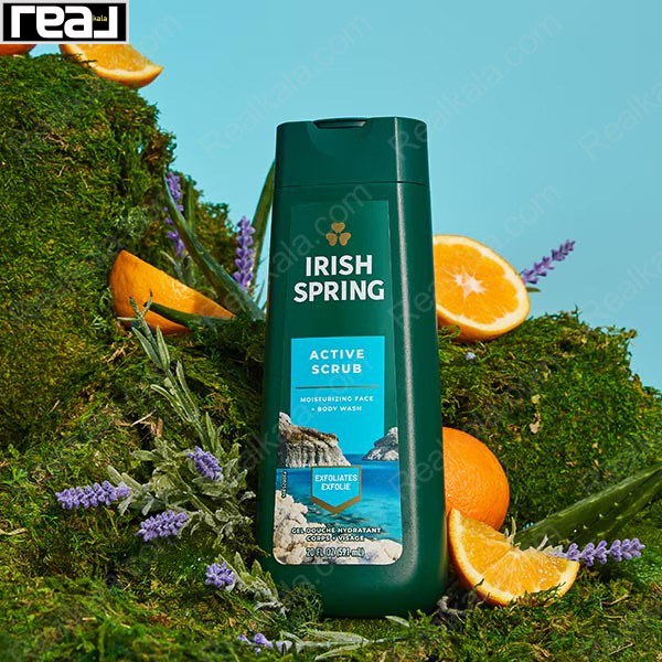 شامپو بدن آیریش اسپرینگ مدل اکتیو اسکراب Irish Spring Active Scrub Body Wash 591ml