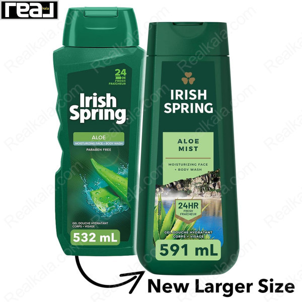 شامپو بدن آیریش اسپرینگ مدل آلوئه میست Irish Spring Aloe Mist Body Wash 591ml